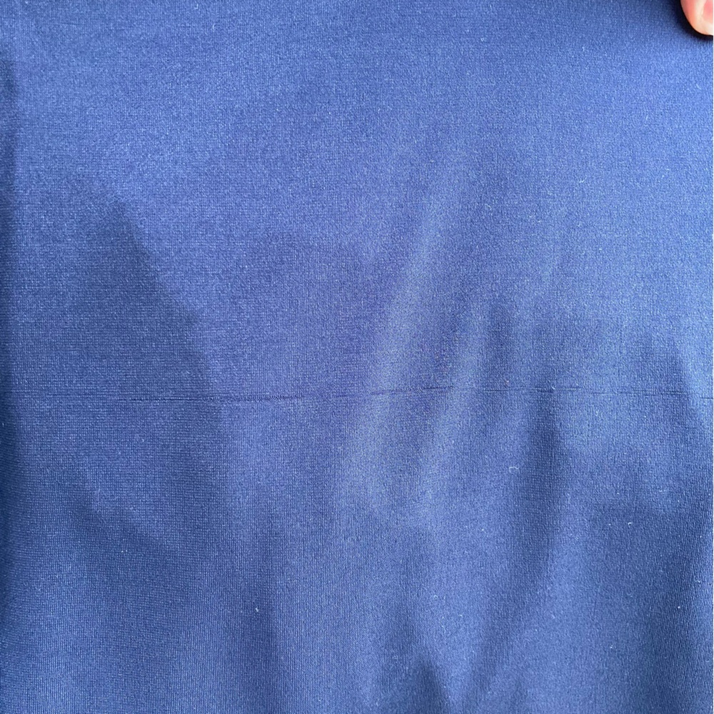 Fortune‎ & Ivy 2X Long Sleeve Ruffle Neck Blouse Top Navy Blue - Picture 11 of 11